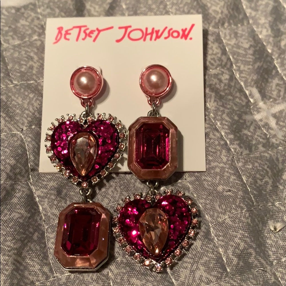 Mix match Betsey Johnson earrings